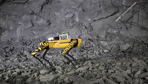 SCAR, le robot-chien dans les galeries du laboratoire souterrain de l'Andra