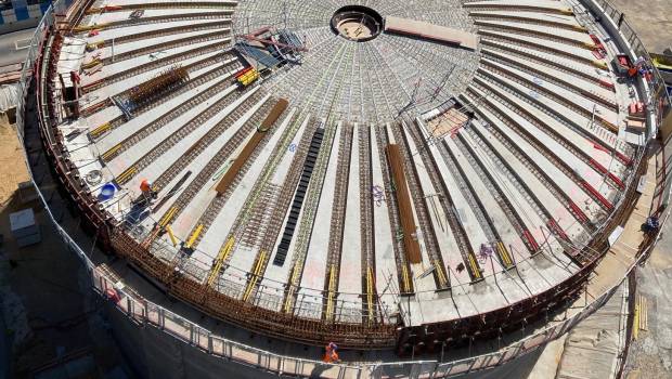 638 pétales en béton préfabriqués pour le chantier Biogaz d'Achères