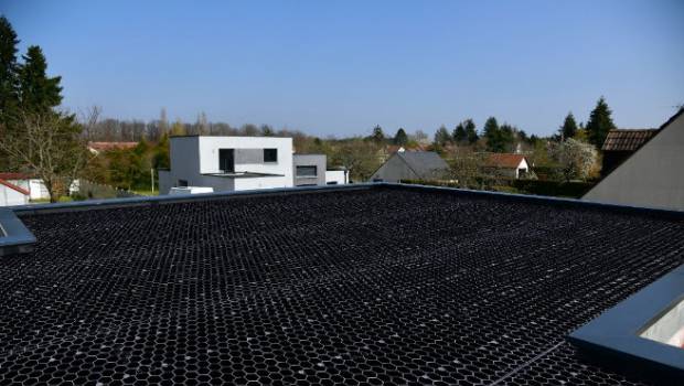 Des plaques alvéolaires pour retenir les eaux pluviales sur les toits-terrasses