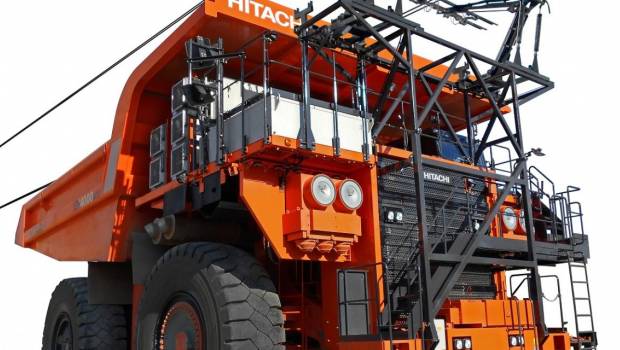 Hitachi imagine le tombereau rigide sans moteur