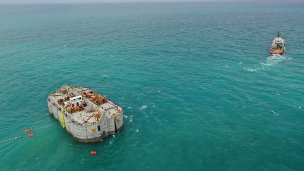 Un premier caisson de 16 200 T au large de la Mauritanie et du Sénégal