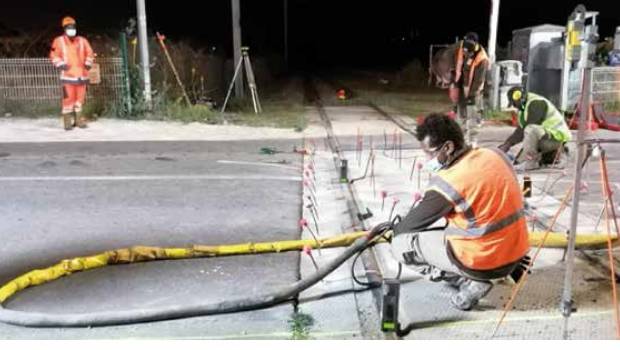 Stabilisation nocturne d’un passage à niveau