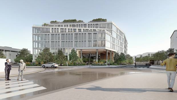 Gennevilliers pose de la première pierre du futur siège social du
