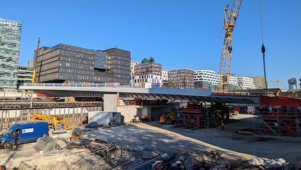 Gare d'Austerlitz : second lançage du nouveau pont de la Salpêtrière