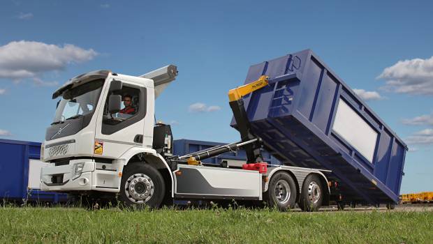 Un bras de levage Palfinger sur Volvo FE électrique