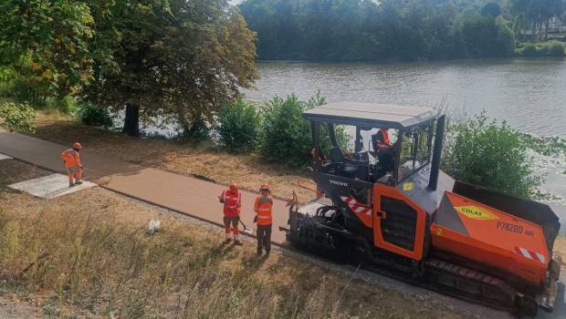 Une piste cyclable à l'enrobé à l’empreinte carbone réduite dans l'Oise