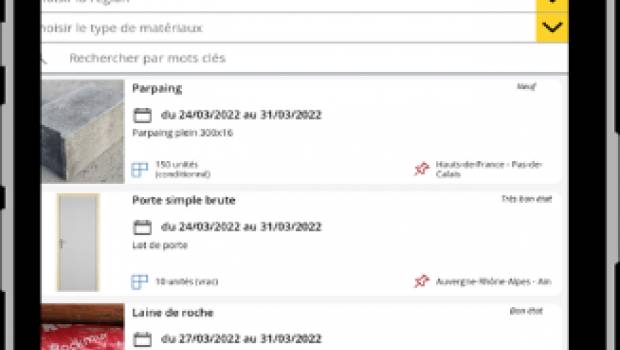 GCC lance une application pour l’échange de matériaux