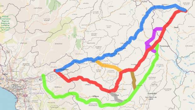 Un éco-comparateur mesurant les émissions de carbone d'une autoroute au Pérou