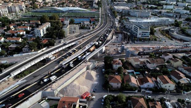 Le chantier de l’A57 à plein régime