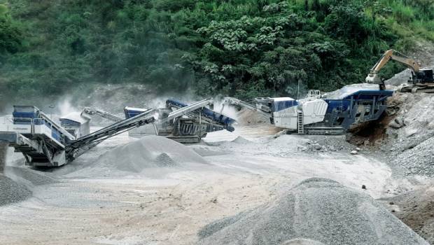 Un train de machines Kleemann à Trinité-et-Tobago