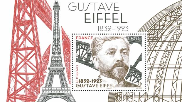 Un timbre-poste à l’effigie de Gustave Eiffel