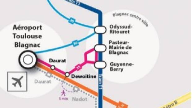 Ligne C de Toulouse : la station de métro Blagnac en chantier