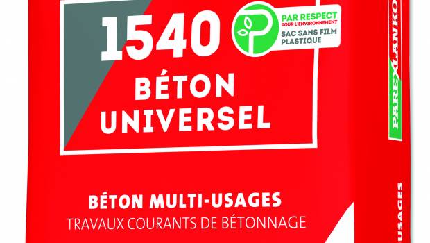 Parexlanko lance le premier sac sans film plastique avec 1540 Béton Universel