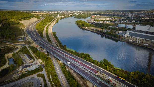 Sur l'A13, le Viaduc de Guerville est livré