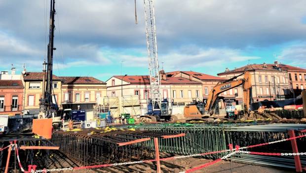 Ligne C de Toulouse : les dernières parois moulées du secteur Bonnefoy s'achèvent