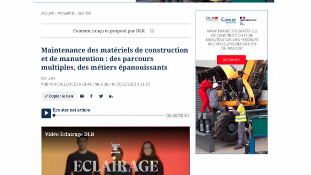 DLR et Le Figaro valorisent les formations à la maintenance des matériels