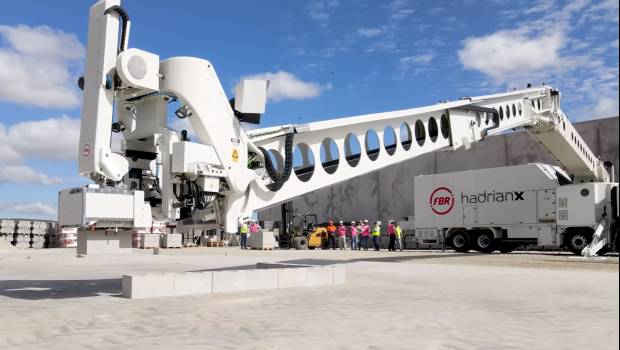 Des bâtiments construits par un robot