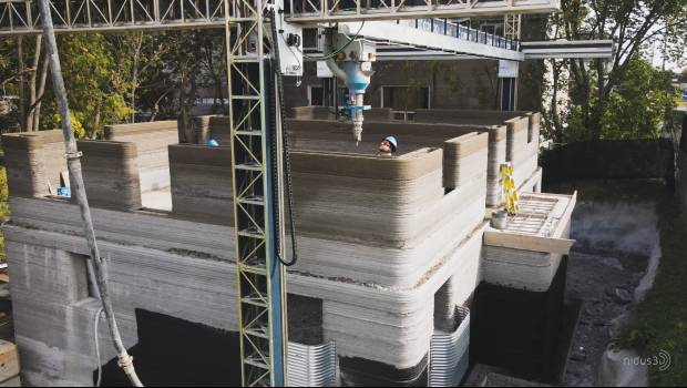 Le premier bâtiment de trois étages imprimé en 3D béton au Canada