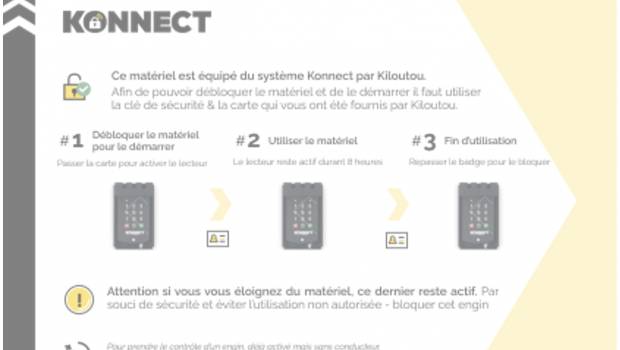 Konnect contrôle l'accès au matériel sur chantier