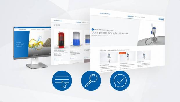 Le sélecteur d'appareils de mesure de niveau 3D de Krohne