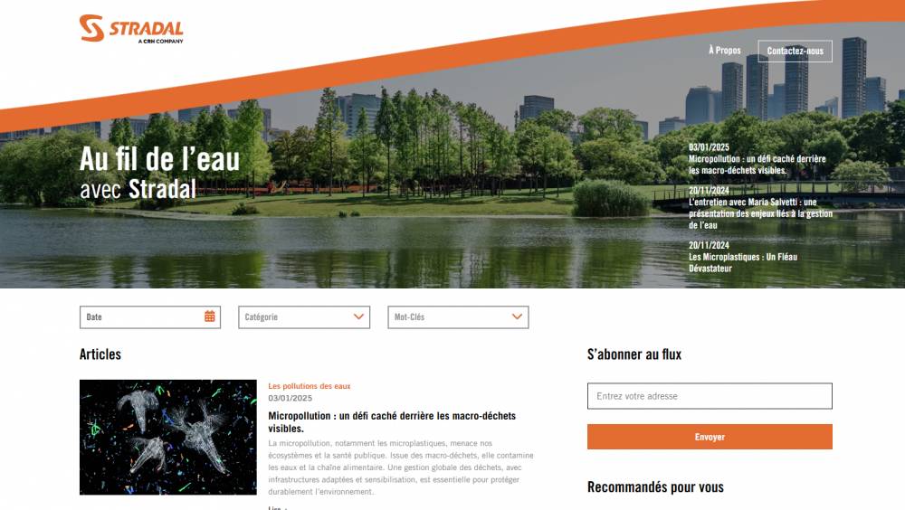 Stradal lance son blog dédié aux enjeux de la gestion de l'eau