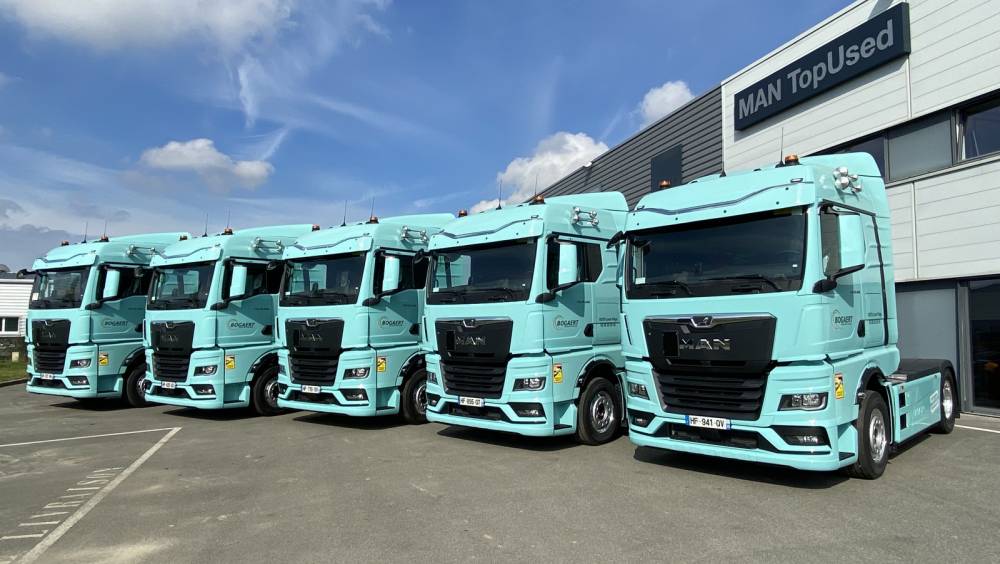 40 MAN TGX roulant au B100 pour le groupe Bogaert